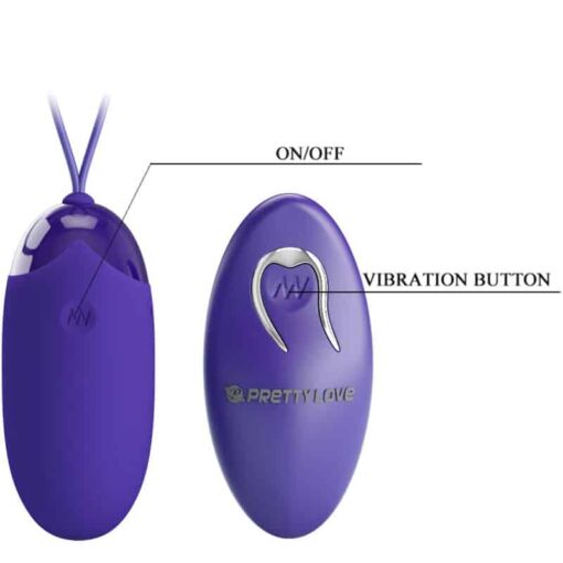 PRETTY LOVE – BERGER YOUTH HUEVO VIBRADOR CONTROL REMOTO VIOLETA - intimamenities.com