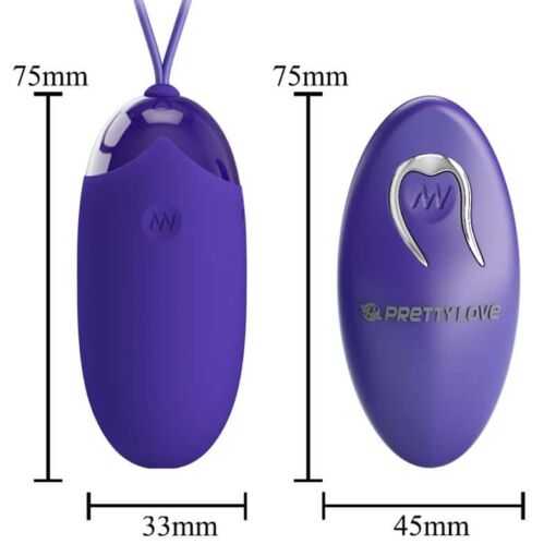 PRETTY LOVE – BERGER YOUTH HUEVO VIBRADOR CONTROL REMOTO VIOLETA - intimamenities.com