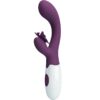 PRETTY LOVE – BUTTERFLY KISS VIBRADOR RABBIT & ESTIMULADOR PUNTO G MORADO - intimamenities.com