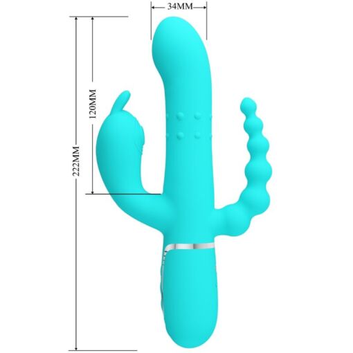 PRETTY LOVE – CAMMY TRIPLE VIBRADOR RABBIT MULTIFUNCIÓN 4 EN 1 AZUL - intimamenities.com