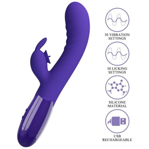 PRETTY LOVE – CERBERUS YOUTH VIBRADOR RABBIT VIOLETA - intimamenities.com