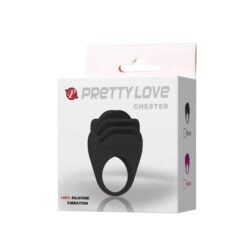 PRETTY LOVE – CHESTER ANILLO VIBRADOR NEGRO - intimamenities.com