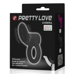 PRETTY LOVE – COBRA ANILLO VIBRADOR COBRA NEGRO - intimamenities.com