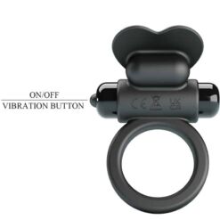 PRETTY LOVE – DEBONAIRE ANILLO VIBRADOR CONEJO 10 VIBRACIONES NEGRO - intimamenities.com