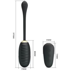 PRETTY LOVE – DOREEN HUEVO VIBRADOR DE LUJO RECARGABLE NEGRO CONTROL REMOTO - intimamenities.com