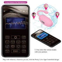 PRETTY LOVE – DOREEN HUEVO VIBRADOR RECARGABLE ROSA - intimamenities.com