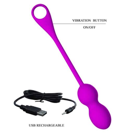 PRETTY LOVE – ELVIRA BOLAS VIBRADORAS RECARGABLE MORADO - intimamenities.com