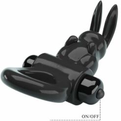 PRETTY LOVE – EXCITING RING ANILLO VIBRADOR RABBIT 10 VIBRACIONES NEGRO - intimamenities.com