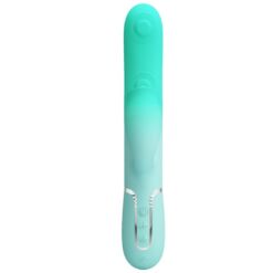 PRETTY LOVE – GIGI VIBRADOR RABBIT MULTIFUNCIÓN VERDE AGUA - intimamenities.com