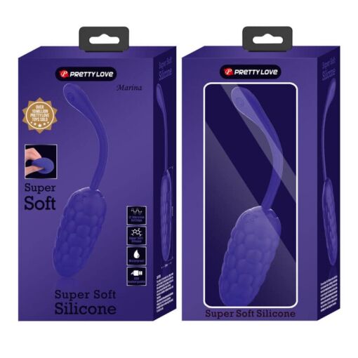 PRETTY LOVE – HUEVO VIBRADOR CON TEXTURA MARINA RECARGABLE LILA - intimamenities.com
