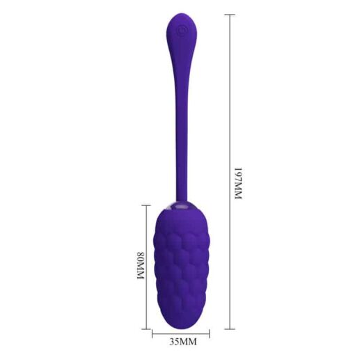 PRETTY LOVE – HUEVO VIBRADOR CON TEXTURA MARINA RECARGABLE LILA - intimamenities.com