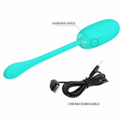 PRETTY LOVE – JULIUS HUEVO VIBRADOR IMPERMEBLE & RECARGABLE VERDE AGUA - intimamenities.com