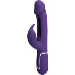 PRETTY LOVE – KAMPAS VIBRADOR RABBIT 3 EN 1 MULTIFUNCIÓN CON LENGUA VIOLETA - intimamenities.com
