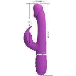 PRETTY LOVE – KAMPAS VIBRADOR RABBIT MULTIFUNCIÓN 3 EN 1 MORADO - intimamenities.com