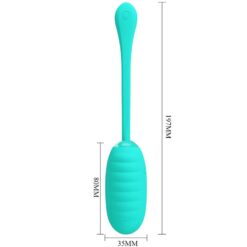 PRETTY LOVE – KIRK HUEVO VIBRADOR RECARGABLE VERDE AGUA - intimamenities.com
