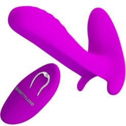 PRETTY LOVE – MASAJEADOR & VIBRADOR 12 VIBRACIONES CONTROL REMOTO MORADO - intimamenities.com