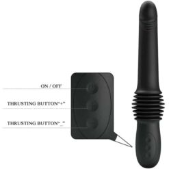 PRETTY LOVE – PAZUZU VIBRADOR 3 MODOS DE EMPUJE NEGRO - intimamenities.com
