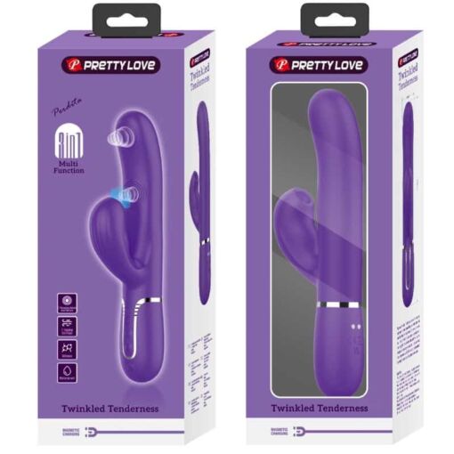 PRETTY LOVE – PERLITA VIBRADOR PUNTO G 3 EN 1 MULTIFUNCIÓN MORADO - intimamenities.com