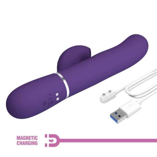 PRETTY LOVE – PERLITA VIBRADOR PUNTO G 3 EN 1 MULTIFUNCIÓN MORADO - intimamenities.com