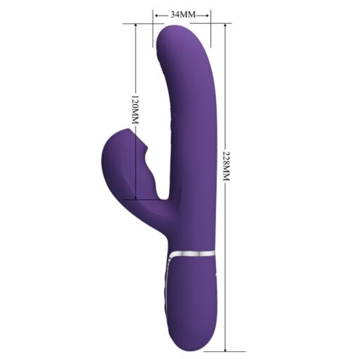 PRETTY LOVE – PERLITA VIBRADOR PUNTO G 3 EN 1 MULTIFUNCIÓN MORADO - intimamenities.com