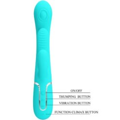 PRETTY LOVE – SHANIA TRIPLE VIBRADOR RABBIT MULTIFUNCIÓN 3 EN 1 - intimamenities.com