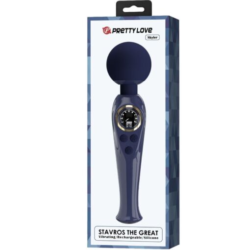 PRETTY LOVE – SKYLER VIBRADOR WAND AZUL - intimamenities.com