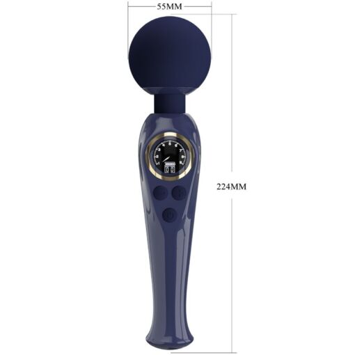 PRETTY LOVE – SKYLER VIBRADOR WAND AZUL - intimamenities.com