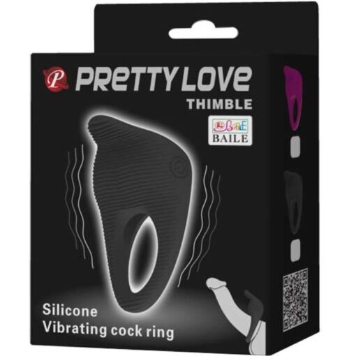PRETTY LOVE – THIMBLE ANILLO VIBRADOR NEGRO - intimamenities.com