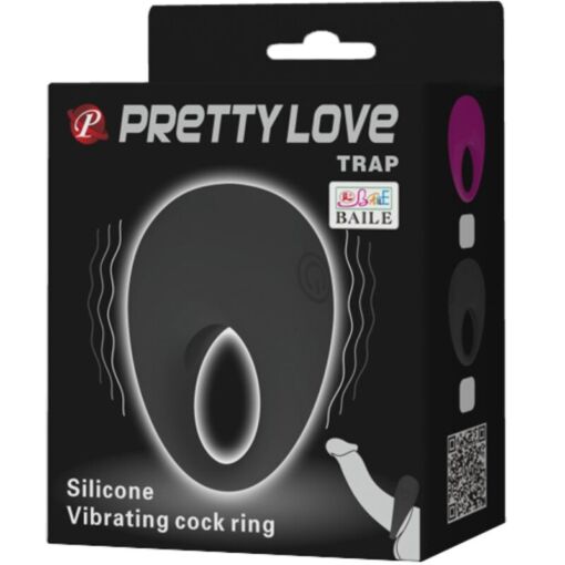 PRETTY LOVE – TRAP ANILLO VIBRADOR NEGRO - intimamenities.com