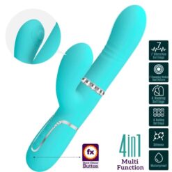 PRETTY LOVE – VIBRADOR PUNTO G MULTIFUNCIÓN VERDE AGUA - intimamenities.com