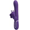 PRETTY LOVE – VIBRADOR RABBIT MULTIFUNCIÓN 4 EN 1 MARIPOSA MORADO - intimamenities.com