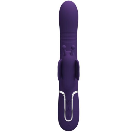 PRETTY LOVE – VIBRADOR RABBIT MULTIFUNCIÓN 4 EN 1 MARIPOSA MORADO - intimamenities.com