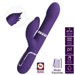 PRETTY LOVE – ZALIN VIBRADOR RABBIT PERLAS 4 EN 1 MORADO - intimamenities.com