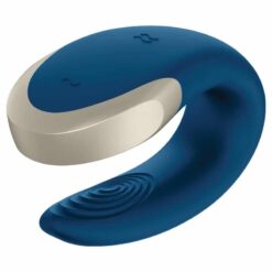 SATISFYER – APP DOUBLE LOVE VIBRADOR PAREJAS LUXURY AZUL - intimamenities.com