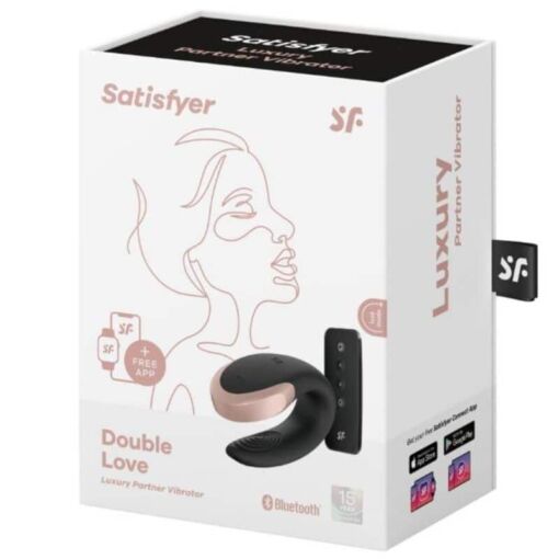 SATISFYER – APP DOUBLE LOVE VIBRADOR PAREJAS LUXURY NEGRO - intimamenities.com