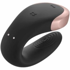 SATISFYER – APP DOUBLE LOVE VIBRADOR PAREJAS LUXURY NEGRO - intimamenities.com