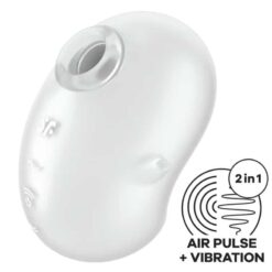 SATISFYER – CUTIE GHOST VIBRADOR LAY-ON BLANCO - intimamenities.com