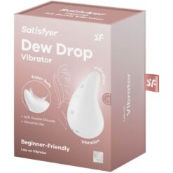 SATISFYER – DEW DROP VIBRADOR LAY-ON BLANCO - intimamenities.com