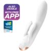 SATISFYER – DOUBLE FLEX VIBRADOR APP BLANCO - intimamenities.com