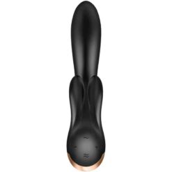 SATISFYER – DOUBLE FLEX VIBRADOR APP NEGRO - intimamenities.com