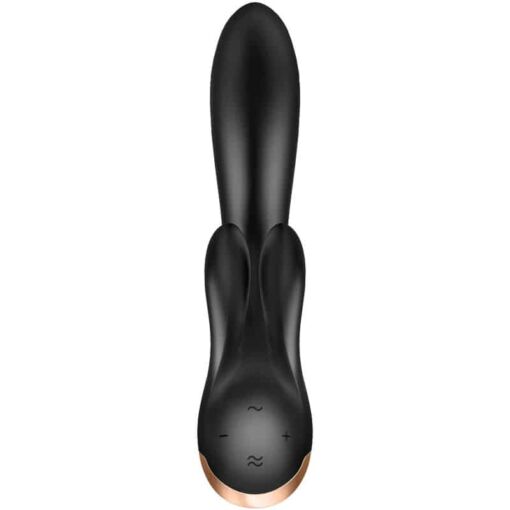 SATISFYER – DOUBLE FLEX VIBRADOR APP NEGRO - intimamenities.com