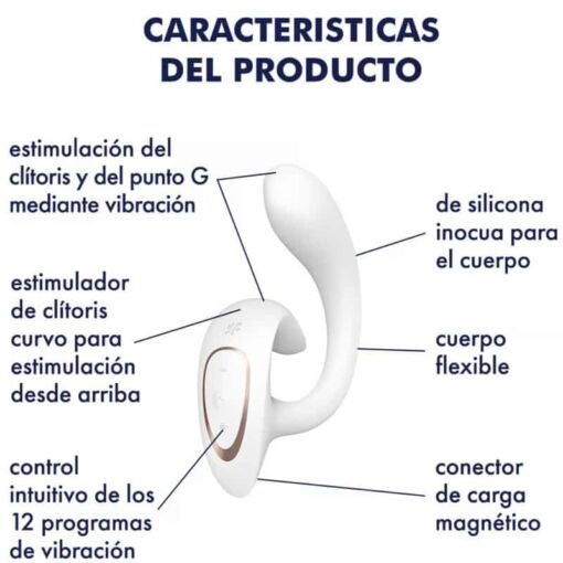 SATISFYER – G FOR GODDESS 1 VIBRADOR RABBIT BLANCO - intimamenities.com