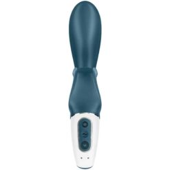 SATISFYER – HUG ME VIBRADOR RABBIT APP AZUL - intimamenities.com