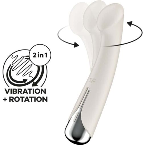 SATISFYER – SPINNING G-SPORT 1 VIBRADOR ROTADOR BEIGE - intimamenities.com