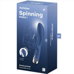 SATISFYER – SPINNING RABBIT 1 ESTIMULACION CLITORIS Y PUNTO G AZUL - intimamenities.com