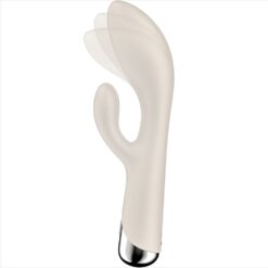 SATISFYER – SPINNING RABBIT 1 ESTIMULACION CLITORIS Y PUNTO G BEIGE - intimamenities.com