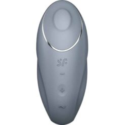 SATISFYER – TAP & CLIMAX 1 VIBRADOR LAY-ON GRIS - intimamenities.com