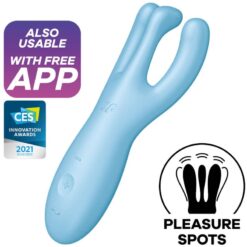SATISFYER – THREESOME 4 VIBRADOR APP AZUL - intimamenities.com