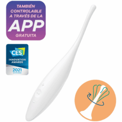 SATISFYER – TWIRLING JOY ESTIMULADOR CLITORIS BLANCO - intimamenities.com