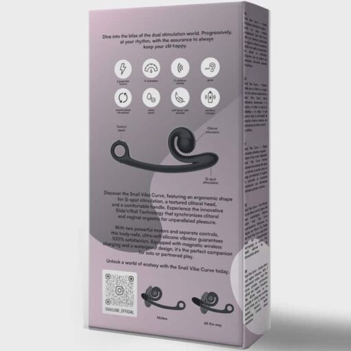 SNAIL VIBE – CURVE VIBRADOR NEGRO - intimamenities.com